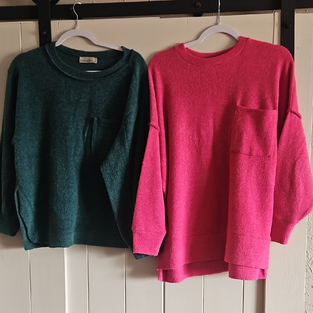 Cozy Casual 2 PC Sweater Set; Womens S/M Zenna